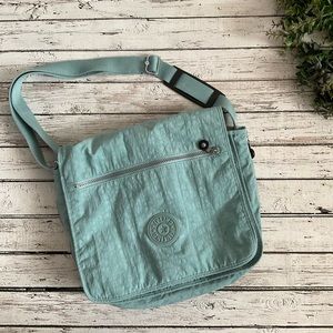 Kipling Madhouse Expanding Messenger Crossbody Bag Faded Green